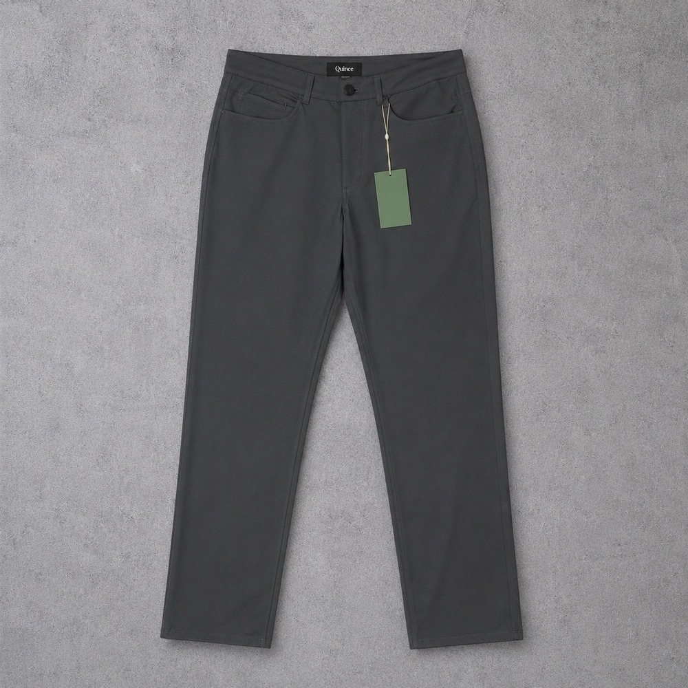 Quince Performance Technical Chino Trousers Pants Mens 32x32 Dark Gray 5 Pocket